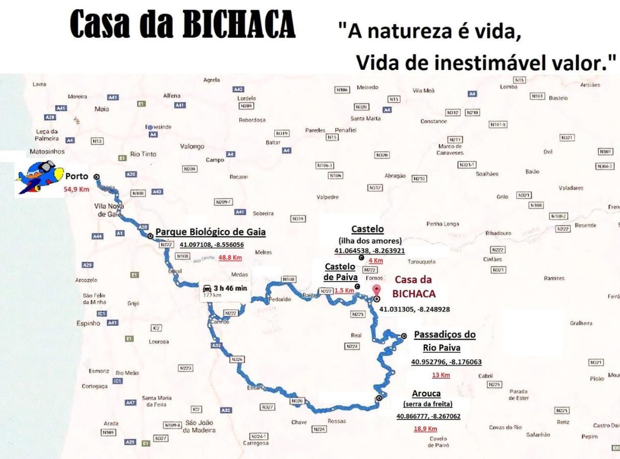 Hostal Casa da Bichaca Castelo de Paiva Exterior foto